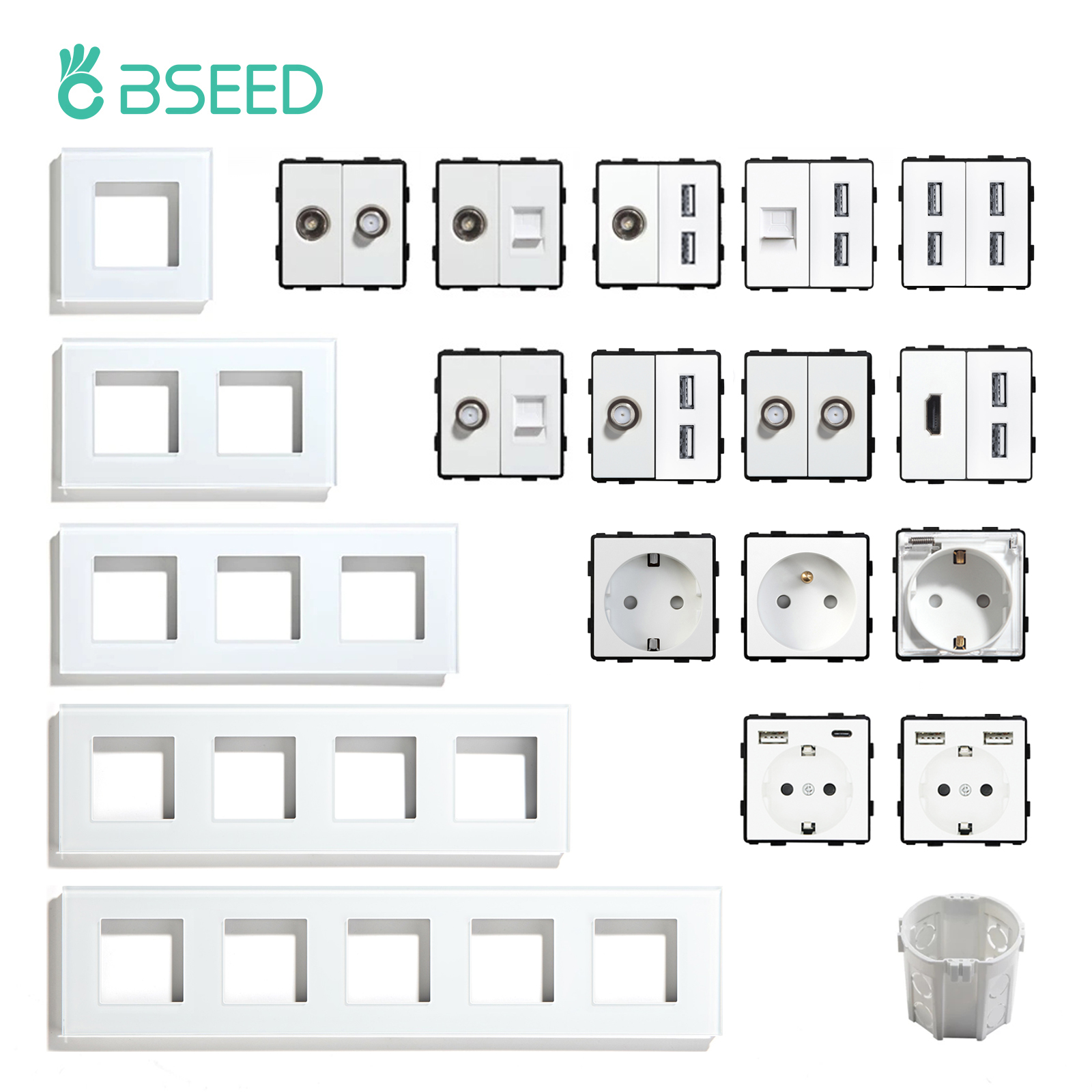 BSEED EU Standard Wall Socket  - Home Automation Panel Diy avaliação e preço