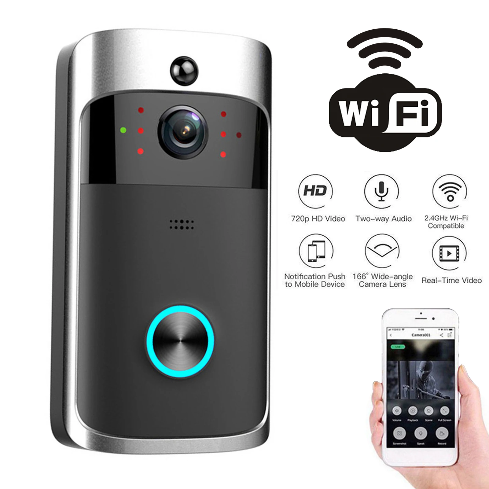 2026 NEW V5 Video Door Bell Wi - Smart Doorbell Wired avaliação e preço