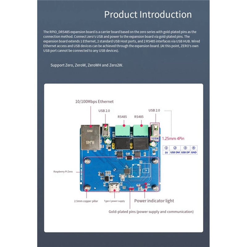 FEDI-Rpi0-DRS485 Dual RS485 Ex - Pi Zero W Board avaliação e preço