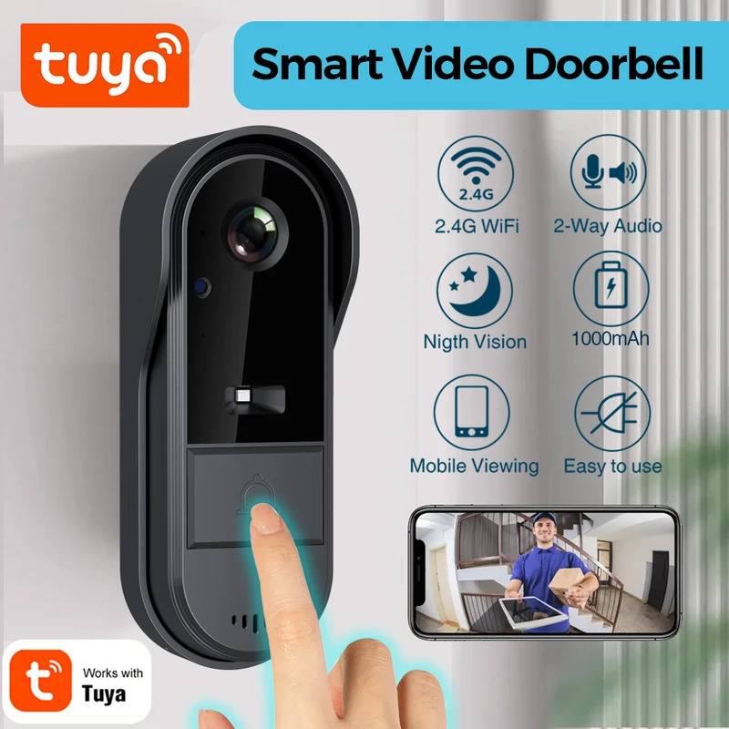 Tuya WiFi doorbell  2-way HD 1 - Smart Doorbell Wired avaliação e preço