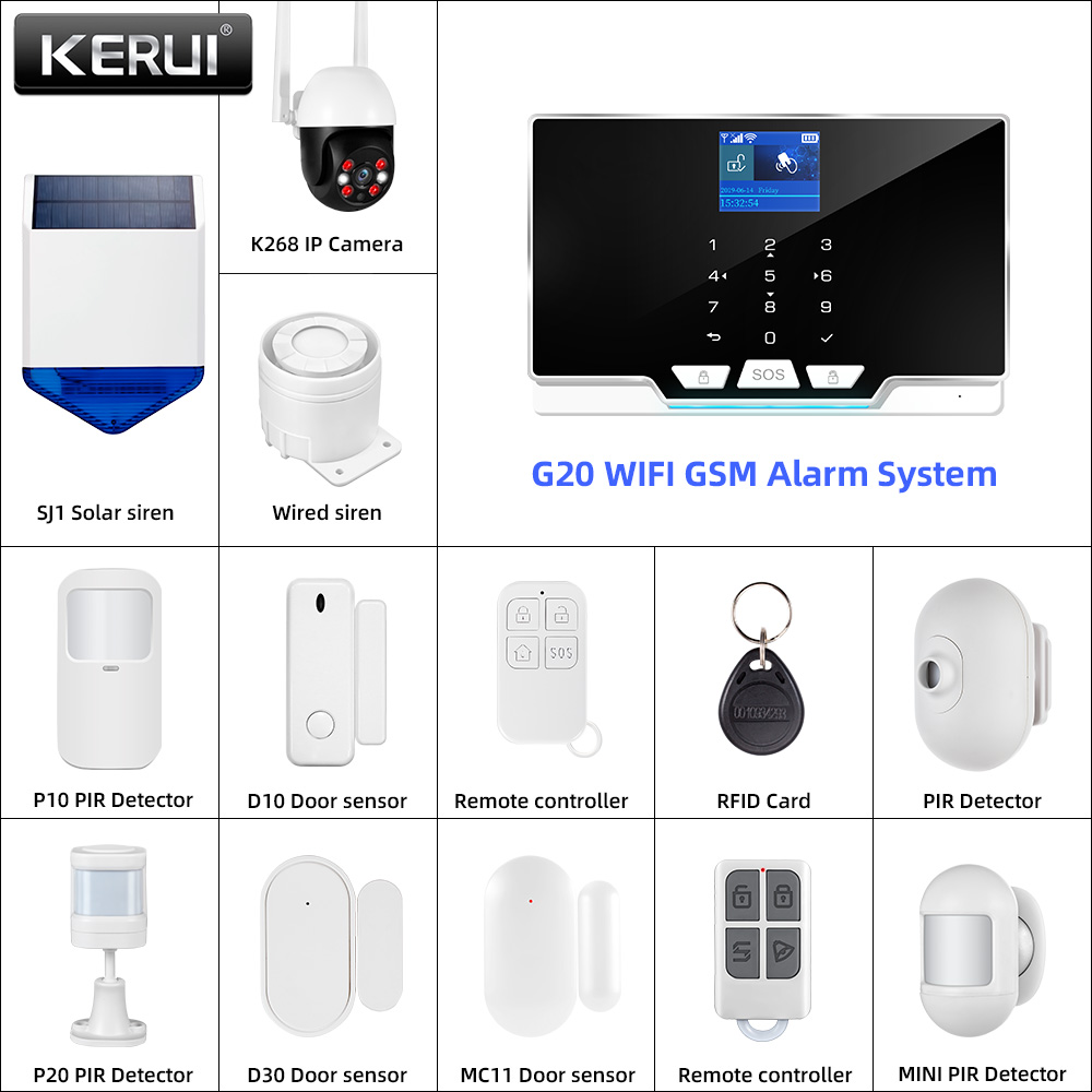 KERUI 433MHz DIY Alarm Kit G20 - Home Automation Diy Kit avaliação e preço