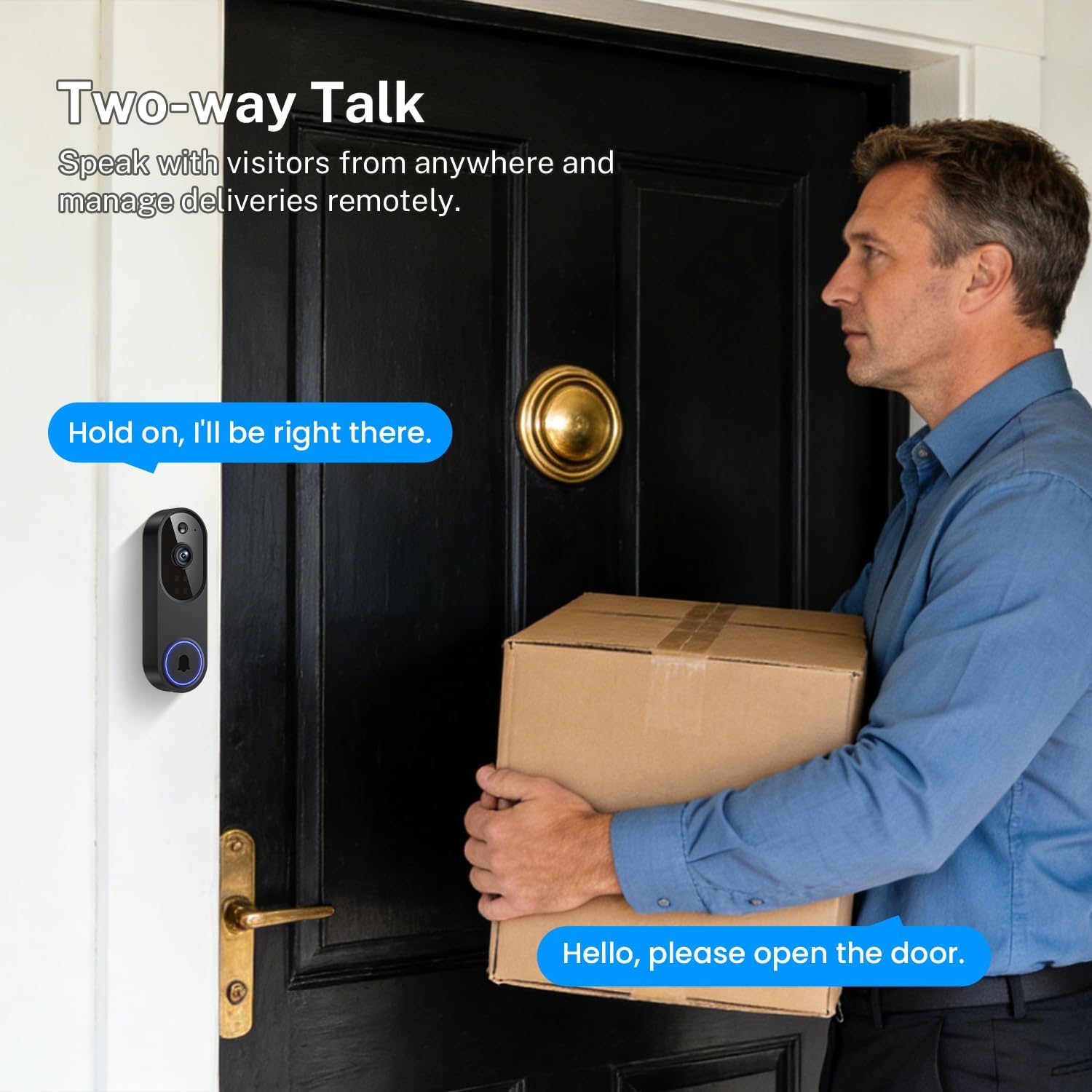 Wireless Wi-Fi Video Doorbell  - Smart Doorbell Wired avaliação e preço