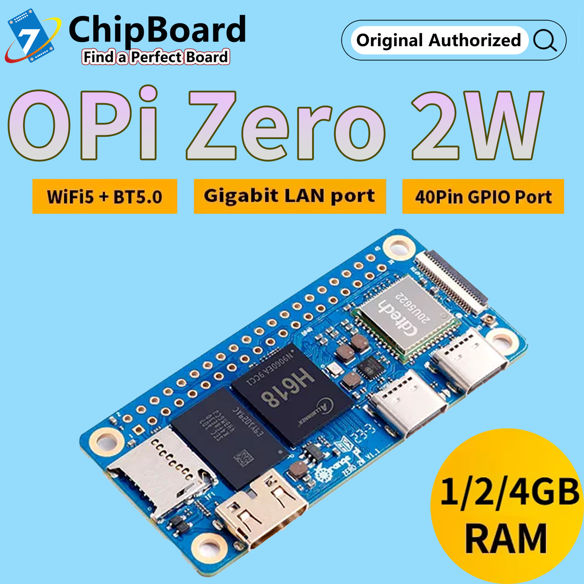 OPi Zero 2W 1G/1.5G/2G/4GB RAM - Pi Zero W Board avaliação e preço