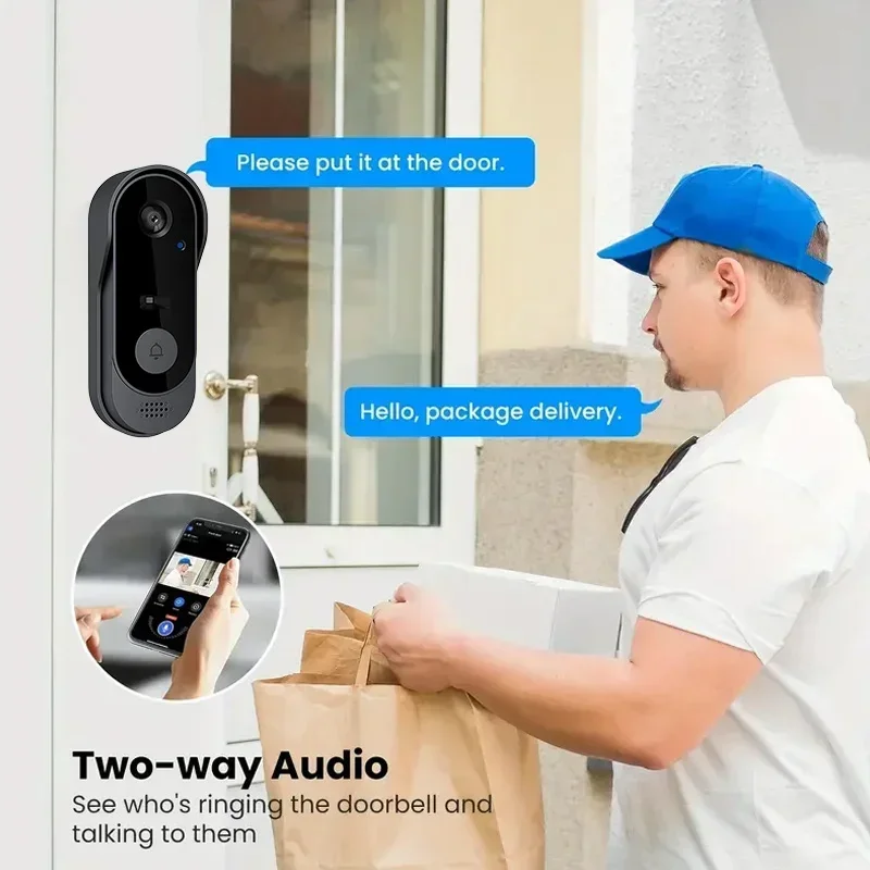 Video HD Wireless Waterproof D - Smart Doorbell Wired avaliação e preço