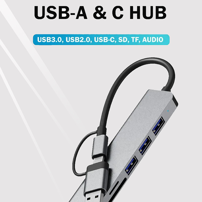 Type C Hub USB Splitter 8 In 1 - Home Assistant Sd avaliação e preço