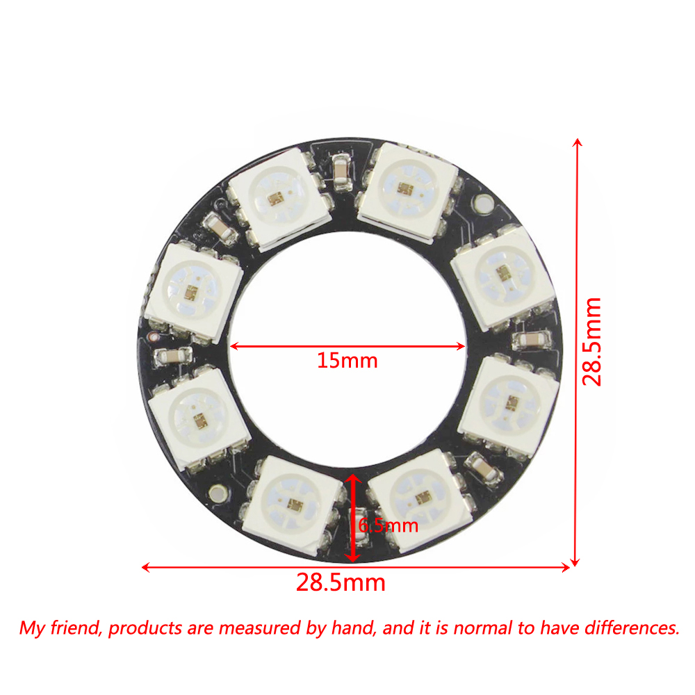 RGB LED Ring Light 8 Bits WS28 - Home Automation Diy Kit avaliação e preço