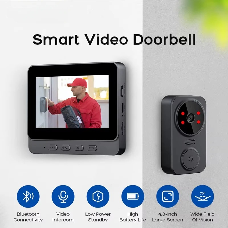 M8 Smart Visual Doorbell WiFi  - Smart Doorbell Wired avaliação e preço