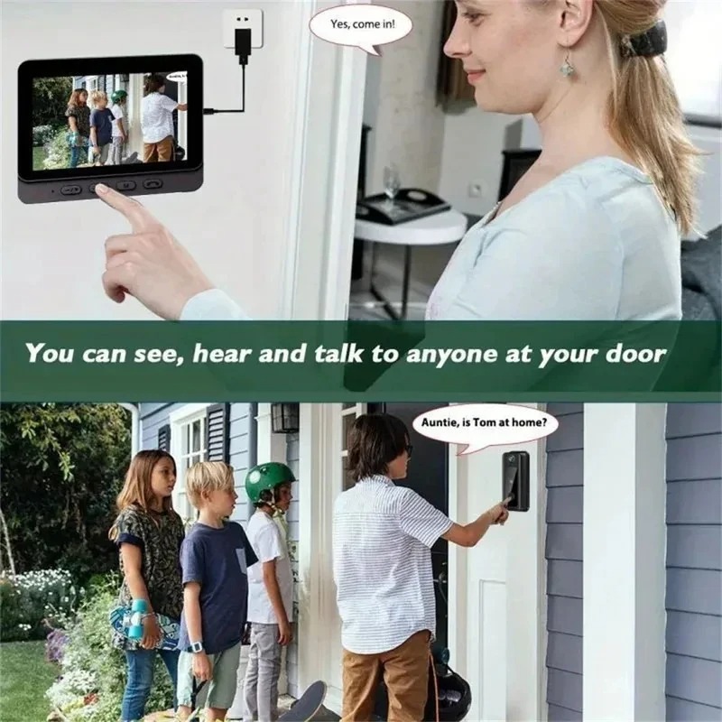 M8 Smart Visual Doorbell WiFi  - Smart Doorbell Wired avaliação e preço