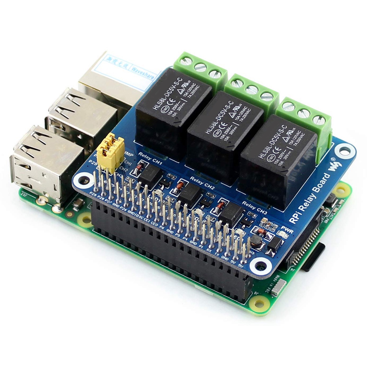 Waveshare 5V 3-Channel Relay M - Pi Zero W Board avaliação e preço