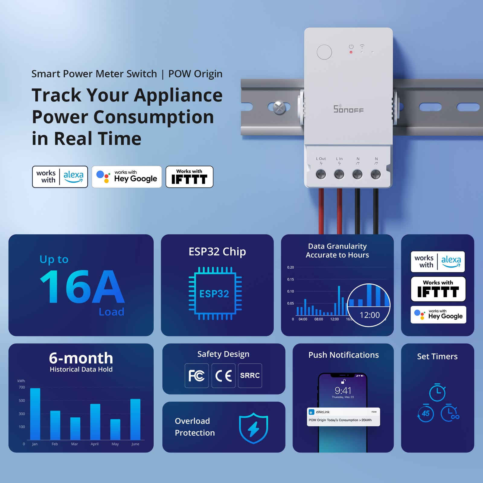 SONOFF POW Elite WiFi 16A Smar - Sonoff Basic Switch avaliação e preço