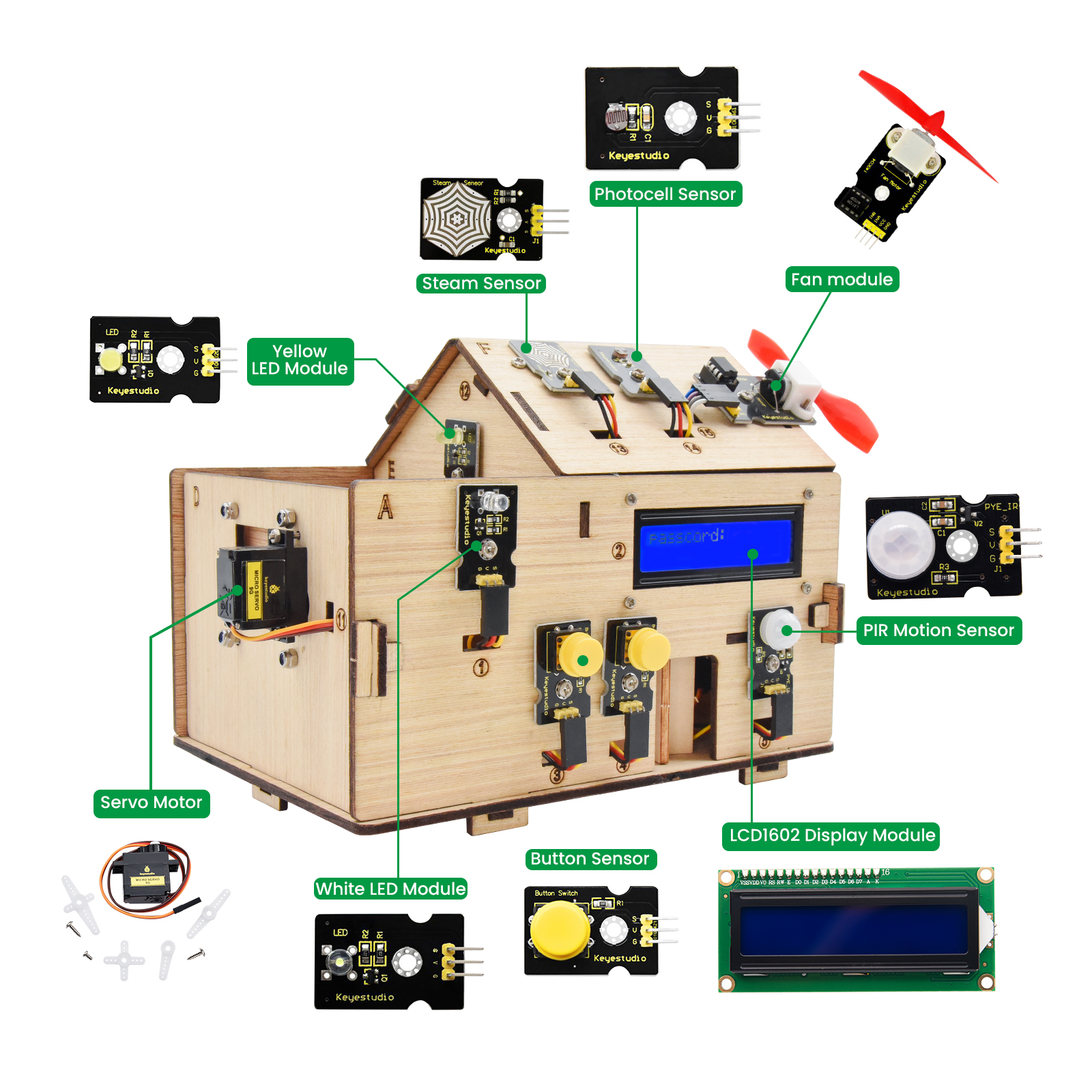 Keyestudio Smart Home Kit For  - Home Automation Diy Kit avaliação e preço