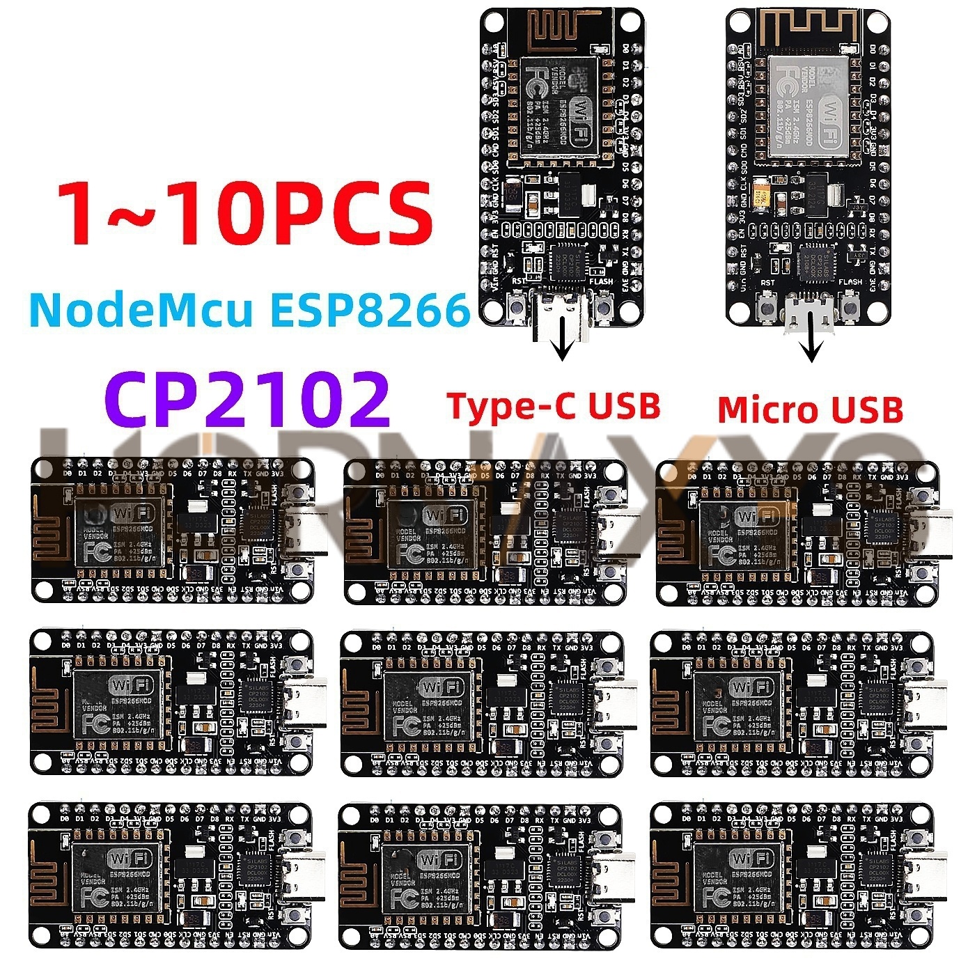 1-10PCS/Wireless Module CP2102 - Esp8266 Nodemcu Board avaliação e preço