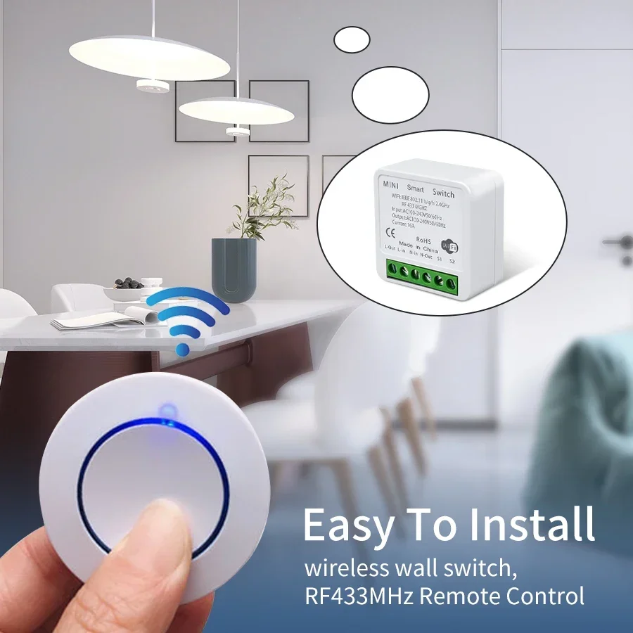Tuya WiFi Smart Switch 16A RF4 - Sonoff Basic Switch avaliação e preço