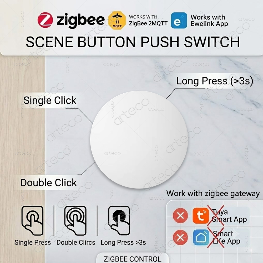 Zigbee Button Scene Switch Wir - Home Automation Ideas avaliação e preço