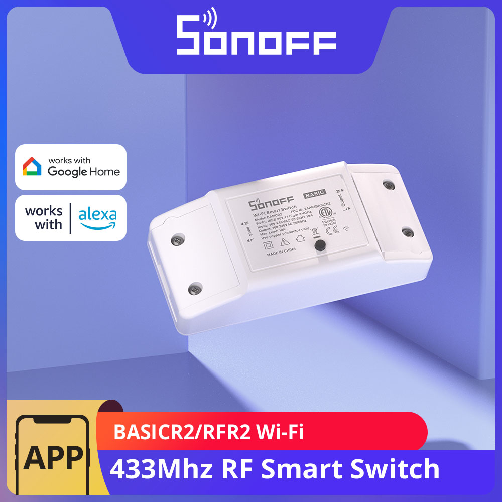 SONOFF BASICR2 RFR2 Wi-Fi 433M - Sonoff Basic Switch avaliação e preço