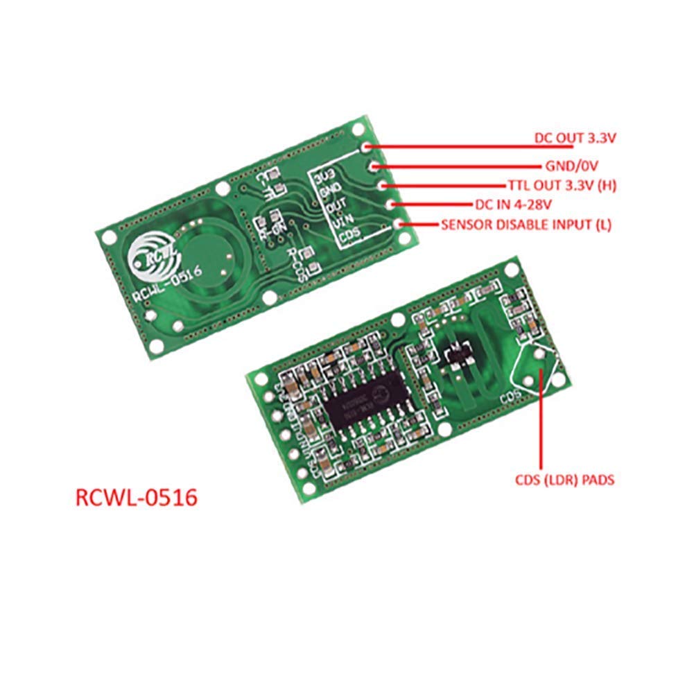 5PCS RCWL-0516 Motion Detectio - Esp8266 Nodemcu Board avaliação e preço