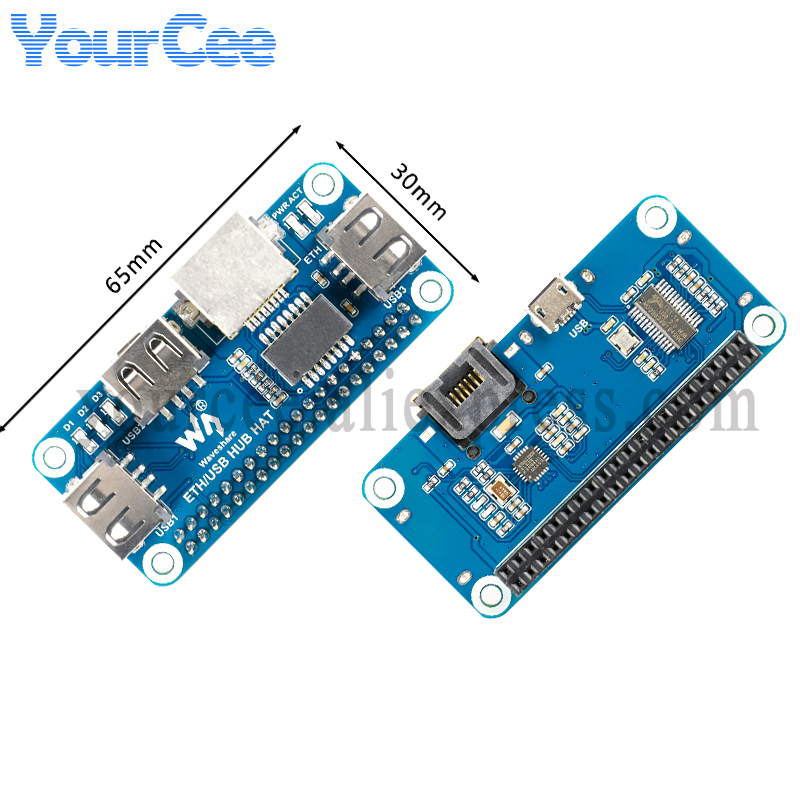 USB HUB HAT to Ethernet RJ45 N - Pi Zero W Board avaliação e preço