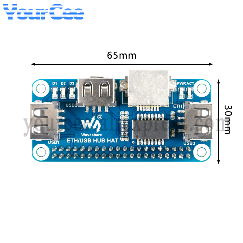 USB HUB HAT to Ethernet RJ45 N - Pi Zero W Board avaliação e preço