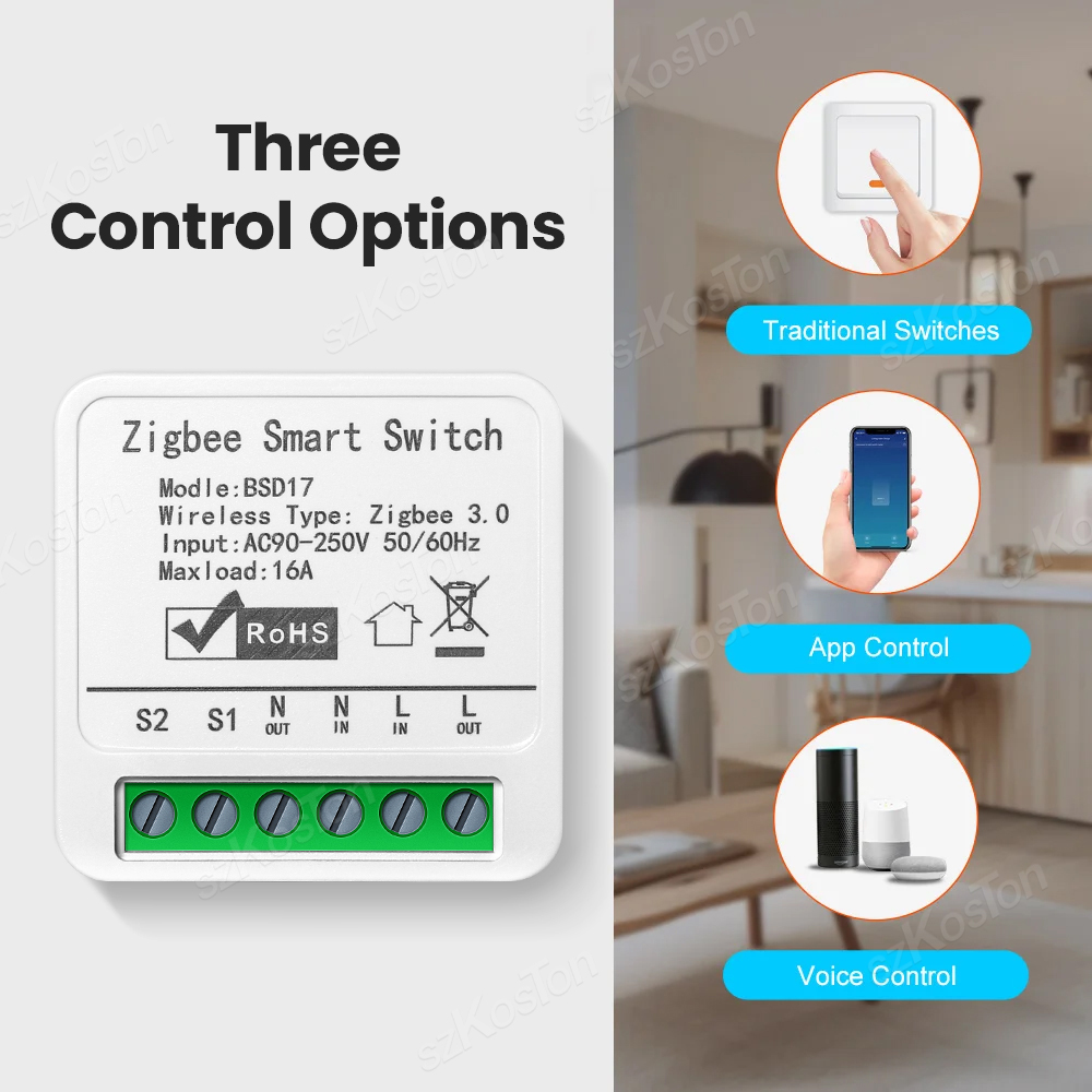 16A Tuya ZigBee Smart Switch M - Home Automation Diy avaliação e preço